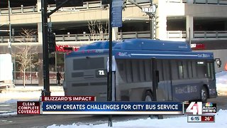 Snow creates challenges for city bus service