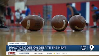 Schools change practice plans for heat