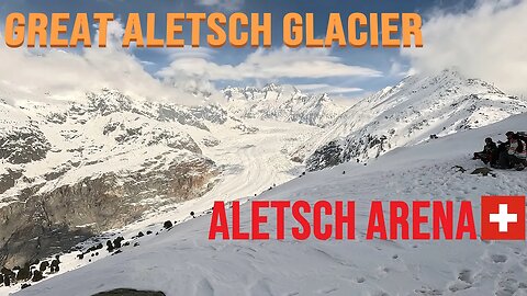 [4K] Skiing Aletsch Arena, Great Aletsch Glacier View Point, Wallis Switzerland, GoPro HERO11