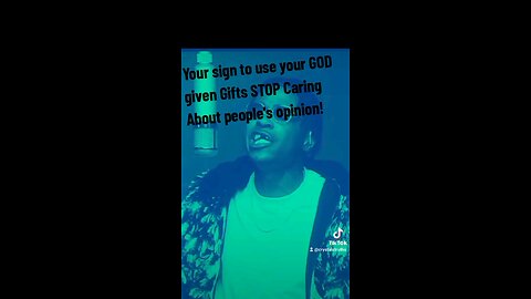 JUST BE YOURSELF! Here's Your Sign | Use Your GOD Given Gifts STOP Caring About people's opinion!