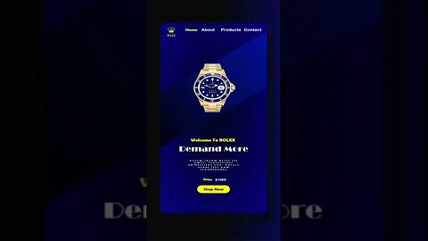 Responsive Rolex web watch design #viral