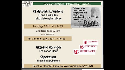 14.5.2024: Et døende samfunn v. Hans Eirik Olav