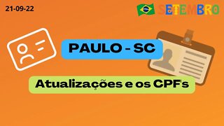 PAULO SC Atualizações e os CPF