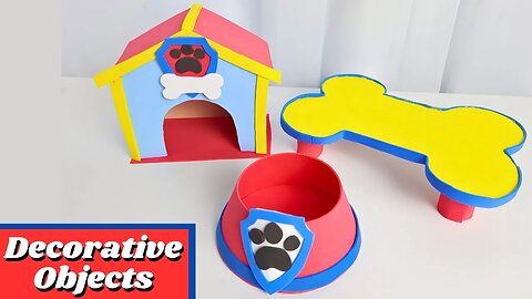 DIY - How to Make Paw Patrol Parties Decorative Objects out of EVA Foam and Cardboard!