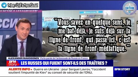 Alexander Makogonov porte parole de l'ambassade de Russie "Je suis déjà sur la ligne de front."