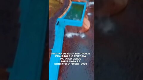 PISCINA DE ÁGUA NATURAL E PRAIA RIO FEITORIA - CAMPING PARAISO VERDE - SAPIRANGA -RS 51 99286-9929
