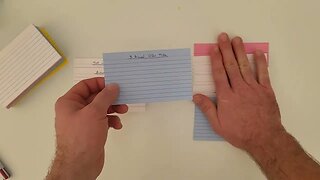 Adventure Prep/Run with Index Cards