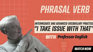 Phrasal Verb Practice Listening Speaking "TAKE ISSUE WITH...." Fluency Exercise