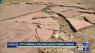 Denver homeowner won't get help repairing flagstone sidewalk someone else damaged