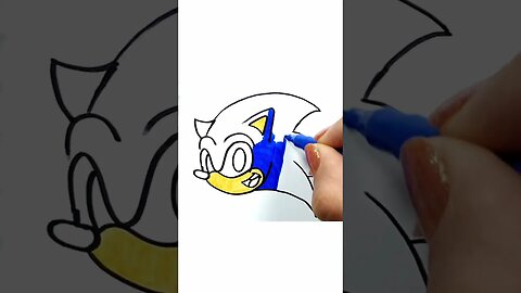 How to Draw and Paint Sonic's Face