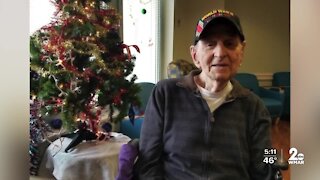 World War II Purple Heart recipient gets COVID-19 vaccine in Loch Raven