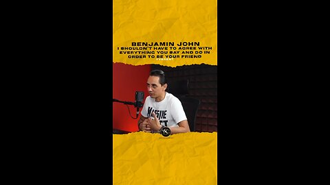 #benjaminjohn I shouldn’t have to agree with everything you say and do in order to be your friend