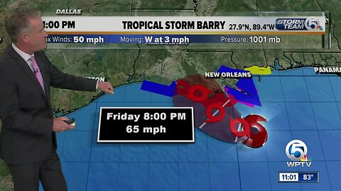 Tropical Storm Barry forms in Gulf of Mexico, expected to strengthen into hurricane this weekend