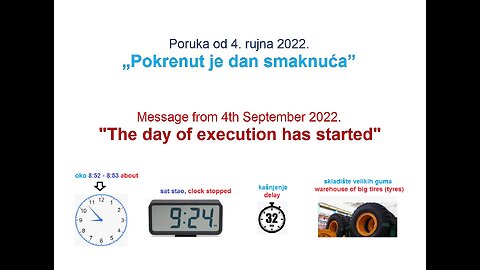 Poruka od 4. rujna 2022. Dan Smaknuća - Message from 4th September 2022 Day of Execution