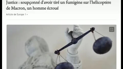 Justice : soupçonné d'avoir tiré un fumigène sur l'hélicoptère de Macron, un homme écroué