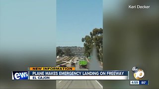 Plane makes emergency landing on I-8 in El Cajon