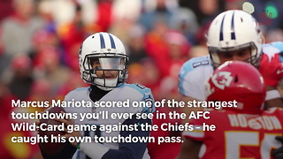 Marcus Mariota Catches His Own Pass For An Incredible Touchdown