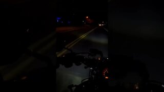 Riding my motorcycle at night in Kentucky