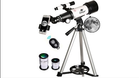 Gskyer Telescope, 70mm Aperture 400mm AZ Mount Astronomical Refracting Telescope for Kids Beginners