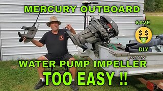 Mercury Water Pump Impeller Easy DIY also NO Oil in Foot, Full of WATER ! How To Repair It.