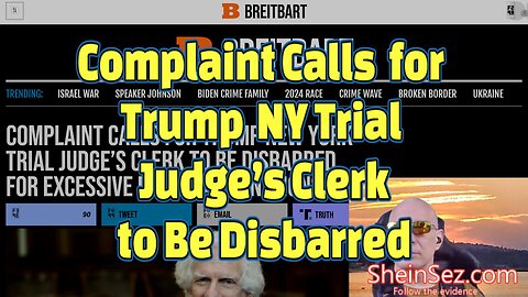 Complaint Calls for Trump New York Trial Judge’s Clerk to Be Disbarred-SheinSez 341
