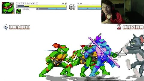 Teenage Mutant Ninja Turtles Characters (Leonardo And Raphael) VS Tom Cat In An Epic Battle In MUGEN