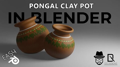 Realistic Pongal Pot (பொங்கல் பானை) in Blender | DQ Design in Tamil