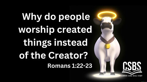 Why do people worship idols? Romans 1:22-23
