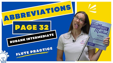 Abbreviations - Page 32 Rubank Intermediate Method For Flute | Practice Flute With Me