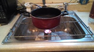 Cooking With a Alcohol Can Stove.