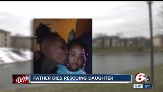 Father dies rescuing daughter after car plunges into frigid pond