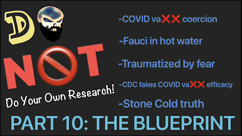 Do Not Do Your Own Research! Part 10: The Blueprint