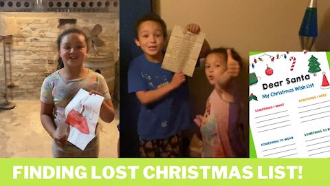 Finding Lost Christmas Wish List | Kids Christmas Fun Video