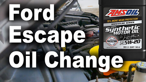 Ford Escape Oil Change - AMSOIL Signature Series 5W-20 Synthetic Motor Oil and EA Oil Filter