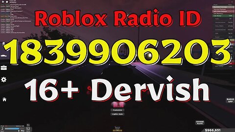 Dervish Roblox Radio Codes/IDs