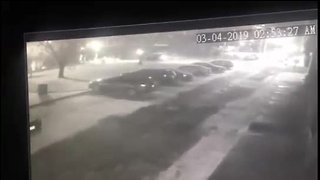 Surveillance video shows car driving into river