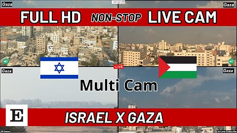 Gaza & Israel Live Cameras Conflict in the Gaza Strip Multiple Cams Feed SkyLine