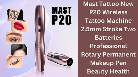 Mast Tattoo New P20 Wireless Tattoo Machine