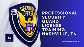 Tennessee Security Guard License Training Classes by Alliance Training and Testing @guardtrainingtn