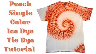 Tie-Dye Designs: Peach Single Color Ice Dye Incline Spiral