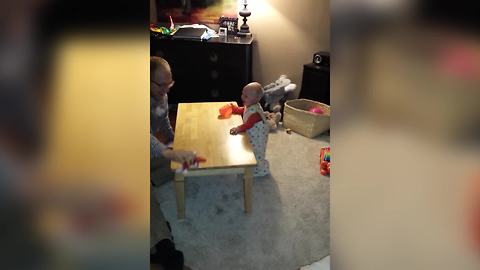 A Toy Plane Gives A Baby Boy All The Giggles