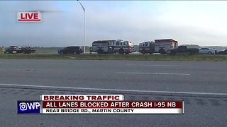 Second crash shuts down I-95 NB in Martin County