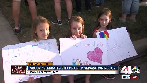 Group celebrates end of child separation policy