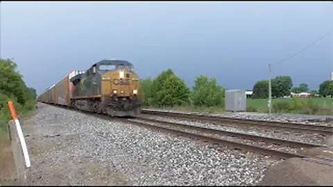 CSX M216 AutoRack Train from Sterling, Ohio June 15, 2023