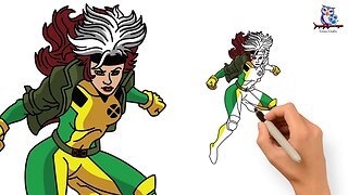 How to Draw Rogue X-Men - Step by Step