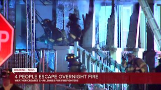 Four people evacuated from Burnham St. house fire