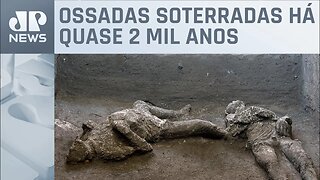 Arqueólogos encontram corpos de vítimas da erupção em vulcão de Pompéia, sul da Itália