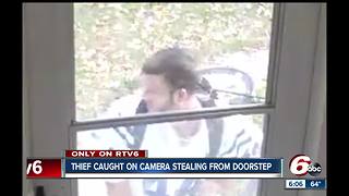 Porch pirate caught on video stealing Amazon package off of Indy porch