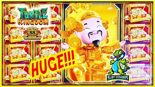 BIG WIN! FULL SCREEN HUGE BONUS! Turtle Kingdom Gold Stacks 88 Slot