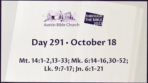 Through the Bible 2022 (Day 291)
